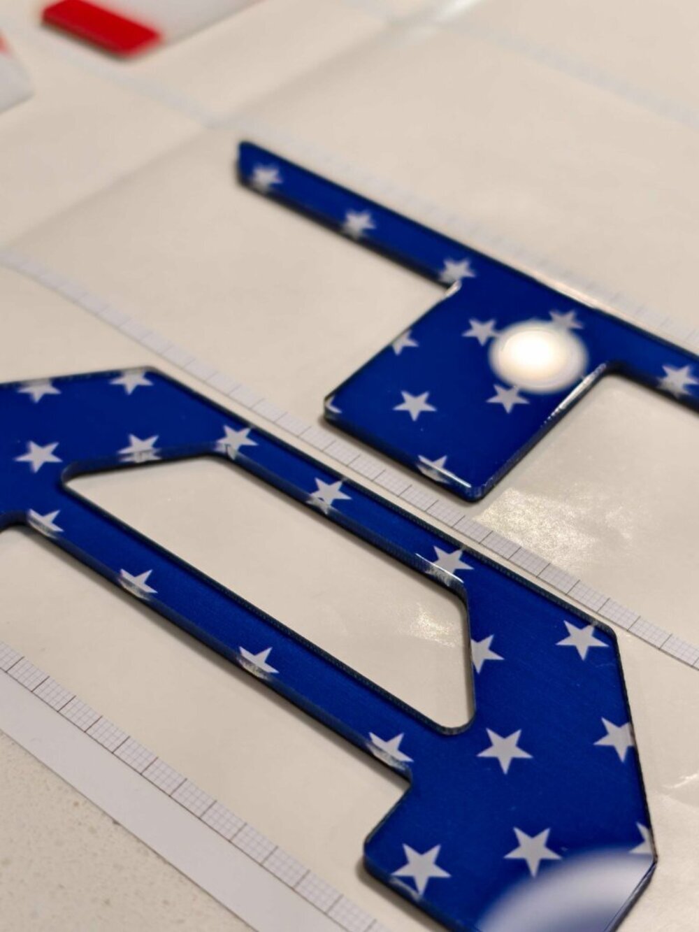 3D US FLAG TAILGATE LETTERS COMPATIBLE WITH TOYOTA TACOMA 2024 2025 2026 US MADE - Picture 3 of 3
